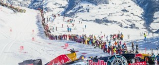 Copertina di Red Bull rischia 30.000 euro di multa per show F.1 sulle nevi di Kitzbühel – VIDEO