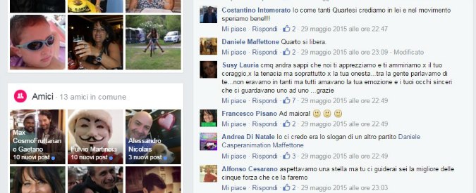 Copertina di Quarto, Cesarano prima del voto scrisse su Facebook: “Capuozzo sei la migliore e ci guiderai”. E lei cliccò mi piace