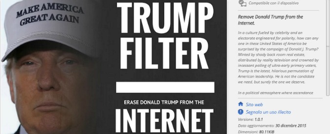 “Donald Trump, come eliminarlo dalla tua navigazione”: ecco filtro per Chrome