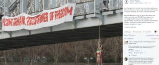 Statue coperte per Rohani, premier francese: “Ma Italia cos’ha combinato?”. E Femen si impicca per protesta: “Boia”