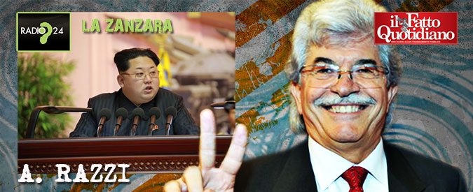 Copertina di Razzi: “Bomba Corea del Nord? Puttanate, la tengono in cantina. Kim Jong-un? Bravissima persona”
