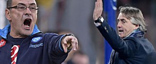 Mancini-Sarri, due giornate di squalifica all’allenatore del Napoli per gli insulti. Il giudice: “Pesanti, ma non omofobi”