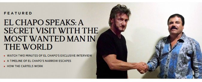 El Chapo, Sean Penn intervistò il boss del narcotraffico durante la latitanza. E l’attore Usa ora è indagato