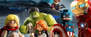 Copertina di Lego Marvel’s Avengers, il gioco d’azione che vede protagonisti i mattoncini danesi con i superpoteri