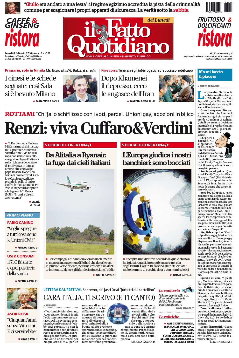 Renzi: viva Cuffaro&Verdini