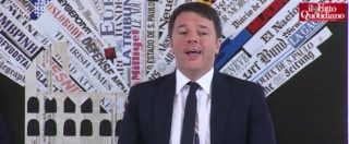 Copertina di Renzi: “Il 22 dicembre inaugureremo la Salerno-Reggio Calabria”. E i giornalisti scoppiano a ridere