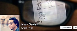 Copertina di Egitto, il vignettista Islam Gawish in manette per aver criticato il governo: rilasciato dopo poche ore