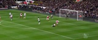 Copertina di Tottenham-Arsenal, gol di tacco di Aaron Ramsey nel 2 a 2 del derby di Londra