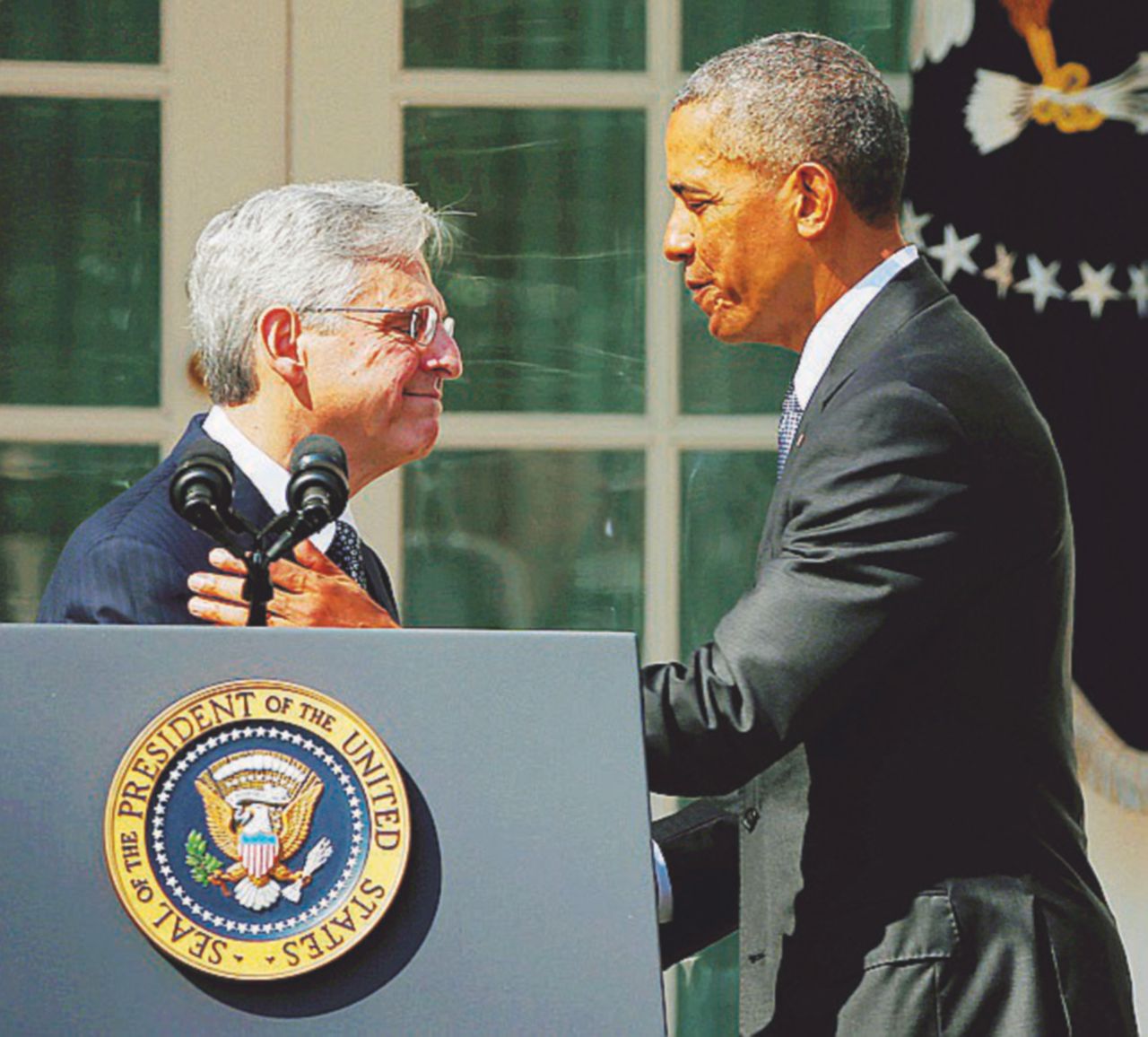 Il presidente Barack Obama con il giudice designato Merrick Garland - Ansa Grosso guaio a Washington, trincee repubblicane contro il giudice Garland