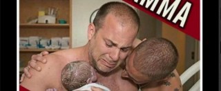 Adozioni, Fratelli d’Italia usa foto papà gay per campagna contro utero in affitto. L’appello della coppia: “Toglietela”