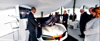 Copertina di Pininfarina H2 Speed, la supercar a idrogeno fa visita al principe Alberto di Monaco