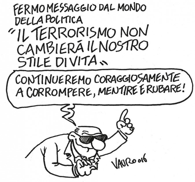 La vignetta di Vauro La vignetta di Vauro