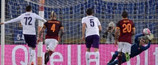 Copertina di Serie A, Roma Fiorentina 4-1. L’Olimpico invoca Spalletti. Totti entra nel finale