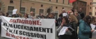 Copertina di Caltagirone Editore, sit-in poligrafici: “Prende milioni di fondi pubblici ma crea esuberi e licenziamenti”