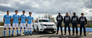 Copertina di Nissan e il calcio, le stelle del Manchester City piloti per un giorno – FOTO