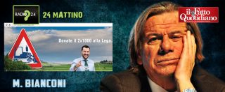 Copertina di Bianconi: “Salvini parla con una ruspa in spot 2×1000? Per lui elettori sono teste di cazzo”