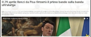 Copertina di Banda larga, arriva l’Internet day ma del bando per la fibra promesso da Renzi non c’è traccia. Servono almeno 30 giorni