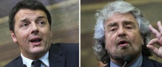 Copertina di Consip, Grillo attacca Renzi: “Doppia condanna per il padre se colpevole? Lo ha rottamato”. Lui: “Sciacallo”