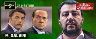 Copertina di Salvini: “Renzi? Può ricattare le aziende di Berlusconi con legge su diritti tv nel calcio”