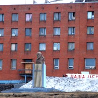 Barentsburg, il busto di Lenin