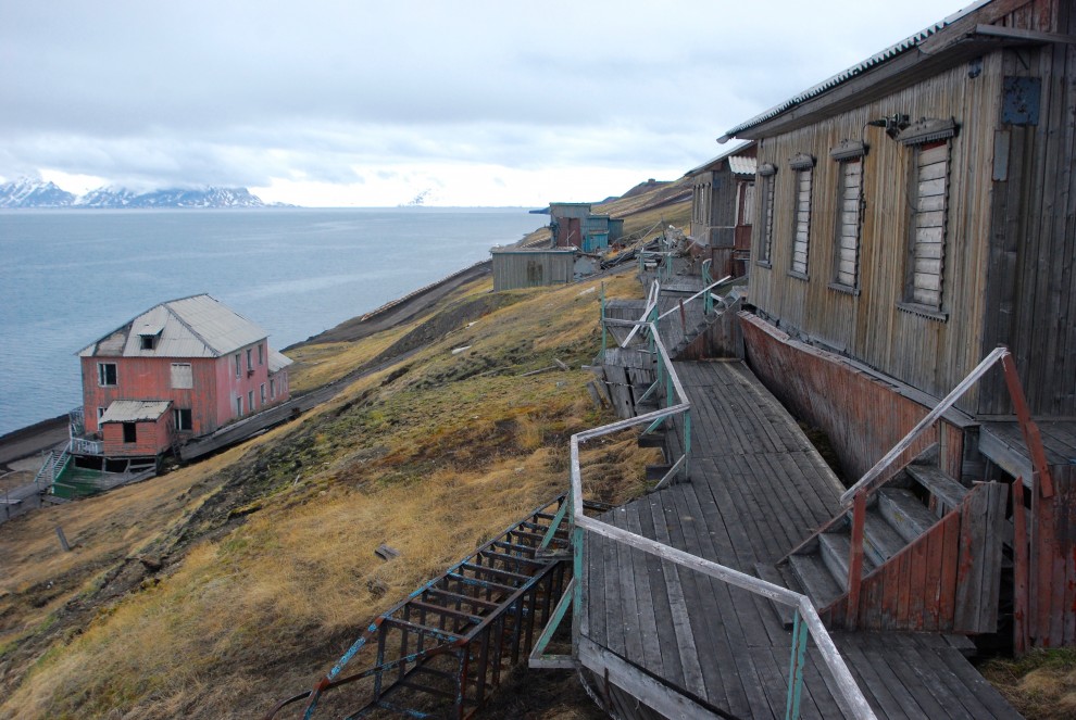 Barentsburg, le strutture dei primi insediamenti