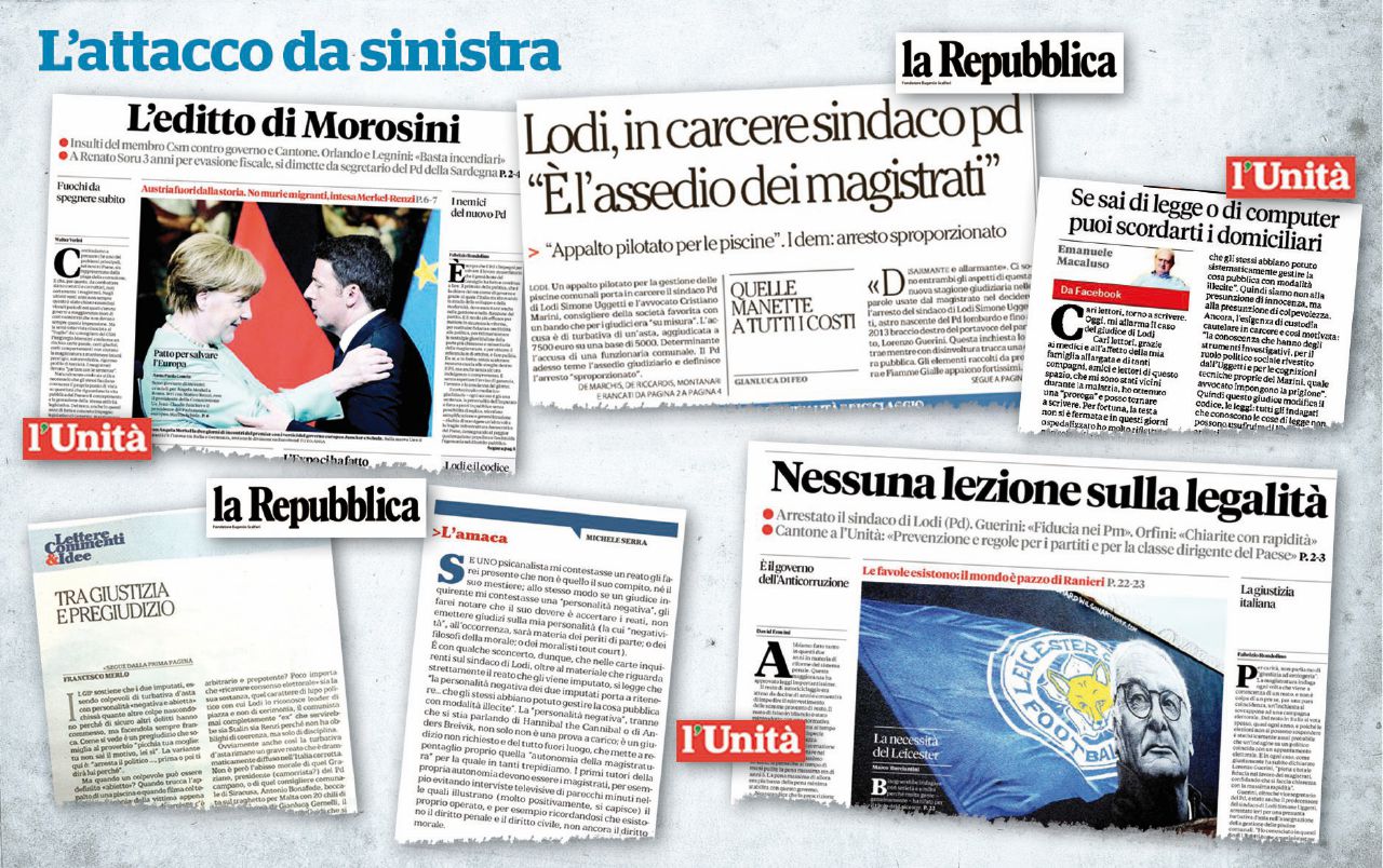“Editti e pregiudizi”: la stampa di sinistra si scopre anti-toghe “Editti e pregiudizi”: la stampa di sinistra si scopre anti-toghe
