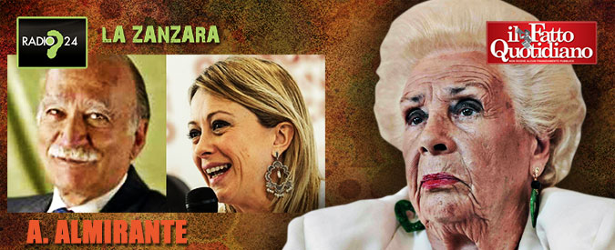 Copertina di Donna Assunta Almirante: “Non voglio una via per Giorgio, insultato dagli ebrei romani”. E litiga con Parenzo