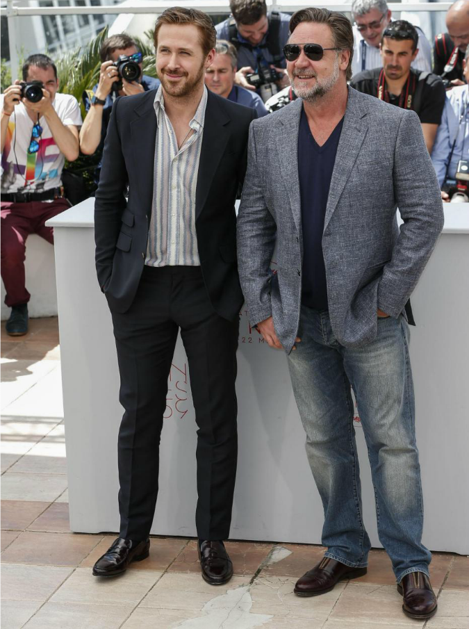 Festival di Cannes 2016, i Nice Guys sbarcano sulla Croisette. Ryan Gosling e Russel Crowe per la prima volta insieme in un film (FOTO)