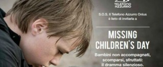 Copertina di Giornata dei bambini scomparsi: ‘Ne sparisce uno ogni 2 minuti. In Ue 10mila minori migranti svaniti nel nulla nel 2015’