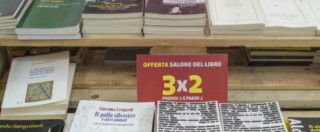 Copertina di Salone del libro Torino 2016, il mercato cresce dello 0,1%: i settori trainanti? Romanzi d’amore e testi sulla cristianità