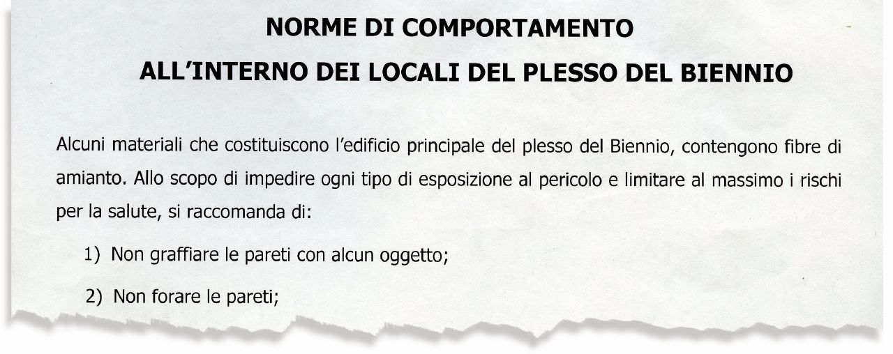 “Prof morti da amianto”. La scuola in tribunale