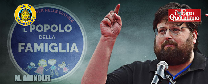 Copertina di Adinolfi contro tutti: ‘Il Fatto? Modi fascisti e Crozza copia dal web. Luxuria? Lucra su tutto’