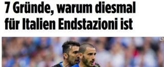 Copertina di Italia-Germania: per giornali tedeschi gli azzurri di Conte sono “nonnetti” da considerare “già spacciati”