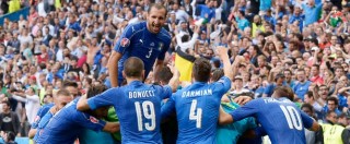Copertina di Italia-Spagna 2-0, il pagellone: il migliore in campo è Chiellini. Otto azzurri eccellenti, ma il vero fuoriclasse è in panchina