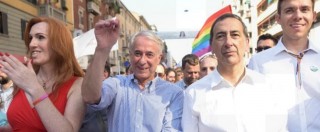 Copertina di Milano Pride, passaggio di consegne sui diritti fra Pisapia e Sala: “Nuova giunta continuerà nel solco della precedente”