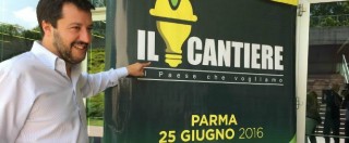 Copertina di Lega Nord, “Cantiere” del centrodestra a Parma. Salvini: “L’Europa è in mano a massoni, banchieri e finanzieri”