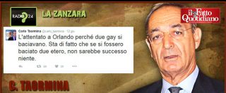 Copertina di Orlando, l’omofobico Taormina: ‘Con bacio di due etero, la strage non sarebbe successa’