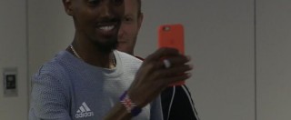 Copertina di Olimpiadi Rio 2016, Mo Farah social, selfie in conferenza stampa