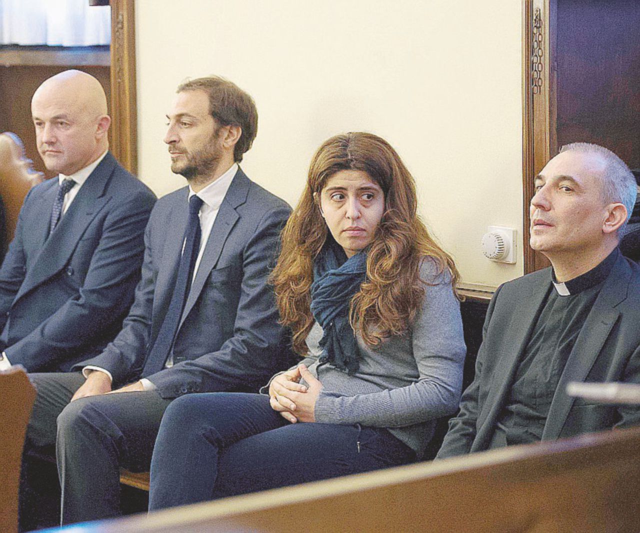Gli imputati del processo Vatileaks 2 - Ansa Vatileaks, cronisti prosciolti Balda-Chaouqui: pene miti