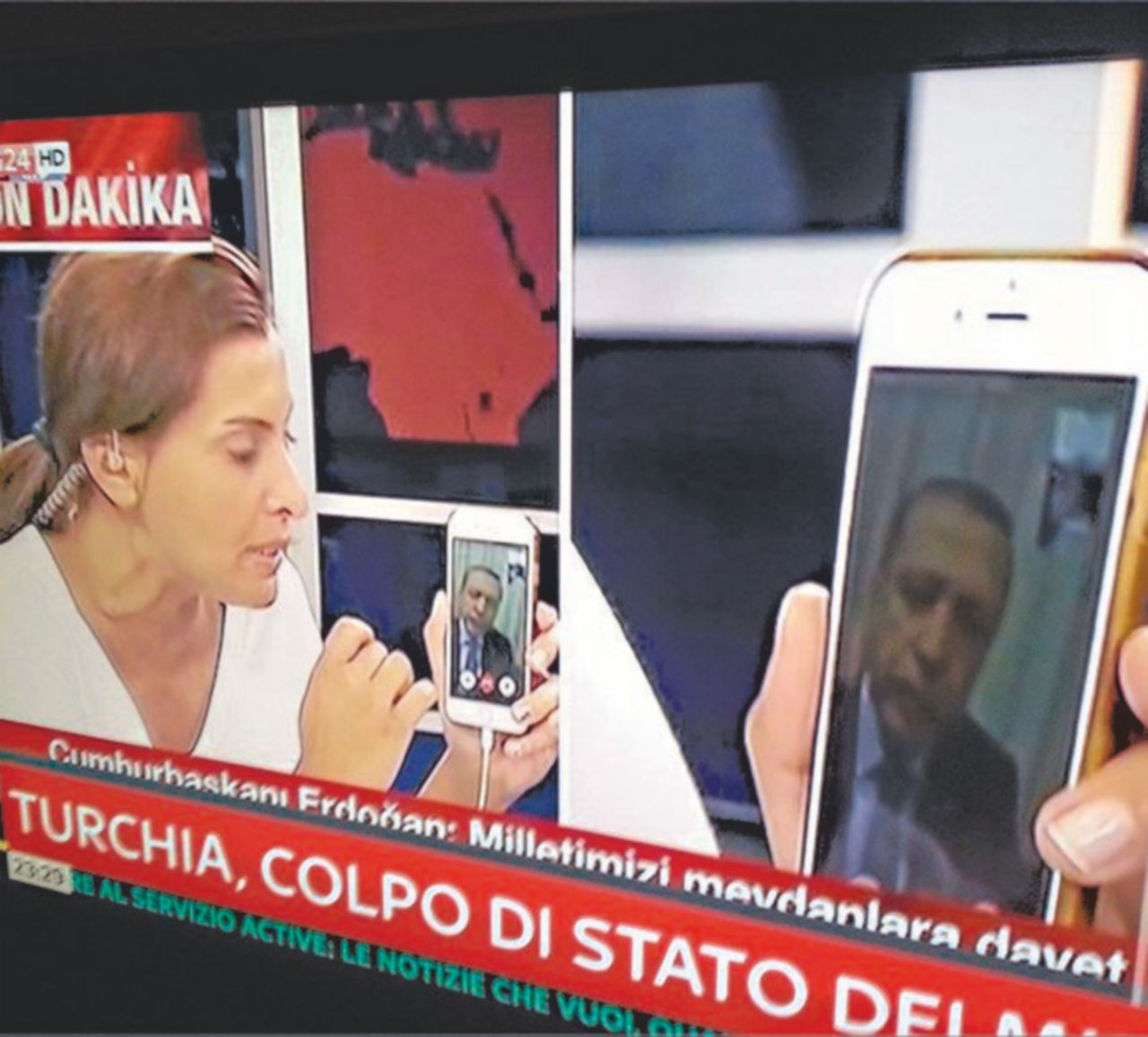 Dal telefonino alla tv - La presentatrice della Cnn turca dialoga in diretta con Erdogan attraverso il telefonino L’ultimo braccio di ferro del Sultano
