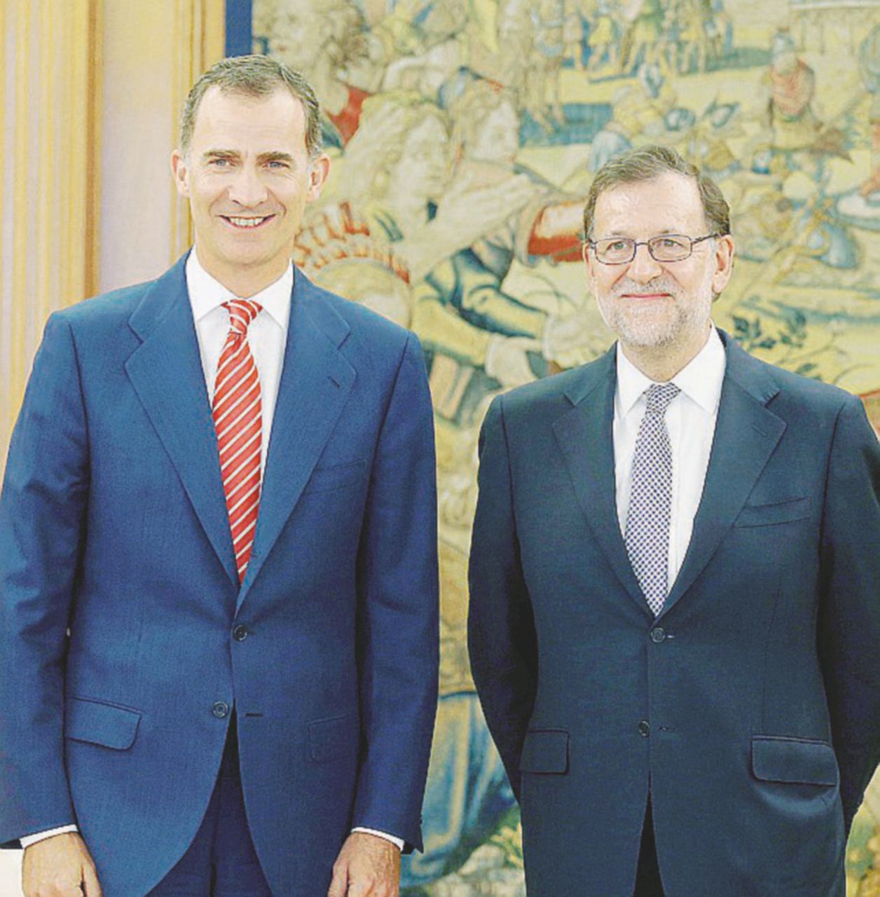 Felipe VI e Rajoy: dopo il voto di dicembre e giugno ancora prove di governo - Ansa All’italiana: incarico esplorativo a Rajoy