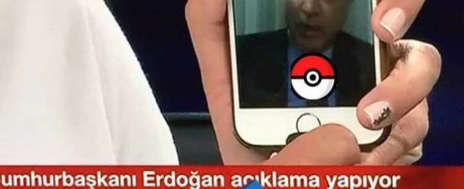 Pokémon Go, Erdogan come Pikachu sui social media