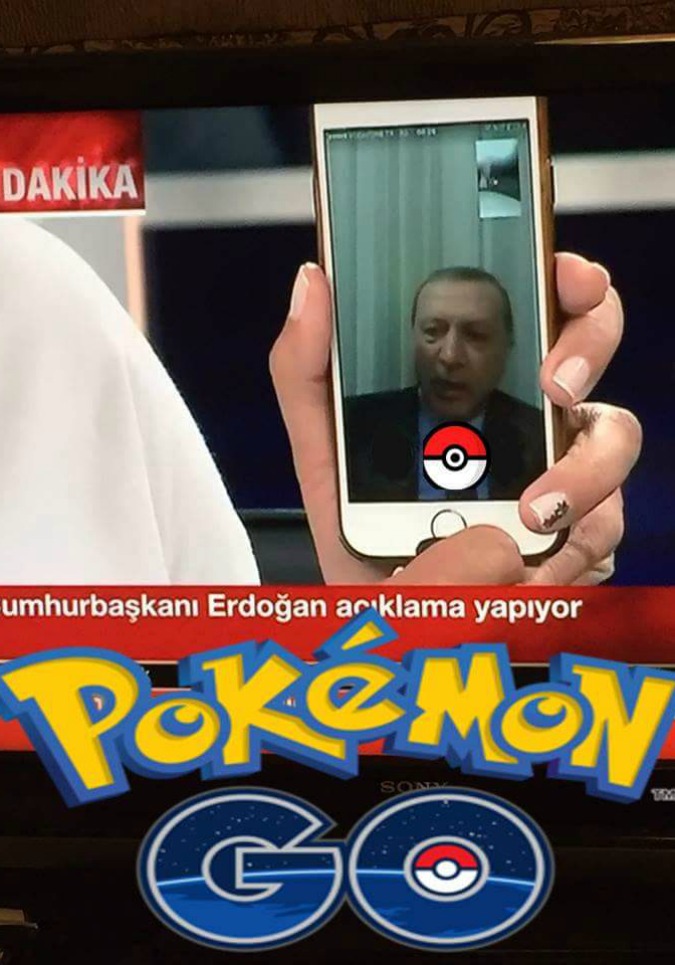 Pokémon Go, Erdogan come Pikachu sui social media
