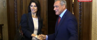 Copertina di Roma, Raggi in Senato: “Incontro con Grasso positivo. Renzi? E’ da programmare”