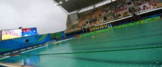 Copertina di Olimpiadi Rio 2016, anche la piscina della pallanuoto si tinge di verde