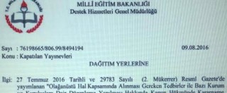 Copertina di Turchia, ministero Istruzione alle scuole: “Distruggere libri legati a Gulen”, colpite 29 case editrici. Chiuso un altro giornale