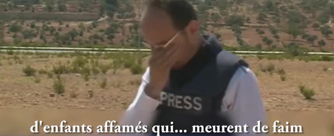 Copertina di “I bambini muoiono di fame”: il reporter scoppia in lacrime durante la diretta di Aleppo
