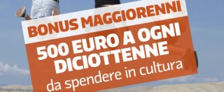 Copertina di Bonus 500 euro ai 18enni, “sarà in vigore dall’1 novembre”. A un anno da quando Renzi l’ha annunciato