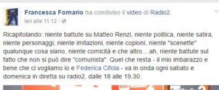 Copertina di Rai, Fornario: “In Radio niente battute su Renzi e niente politica”. Telese: “Chi ha dato ordine dovrebbe dimettersi”