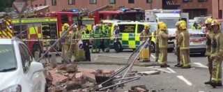 Copertina di Glasgow, crolla muro adiacente a un ristorante italiano. Una persona ferita